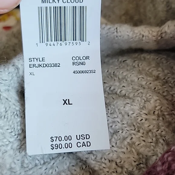 Roxy Milky Cloud Sweater Dress Size XL - Picture 8 of 8